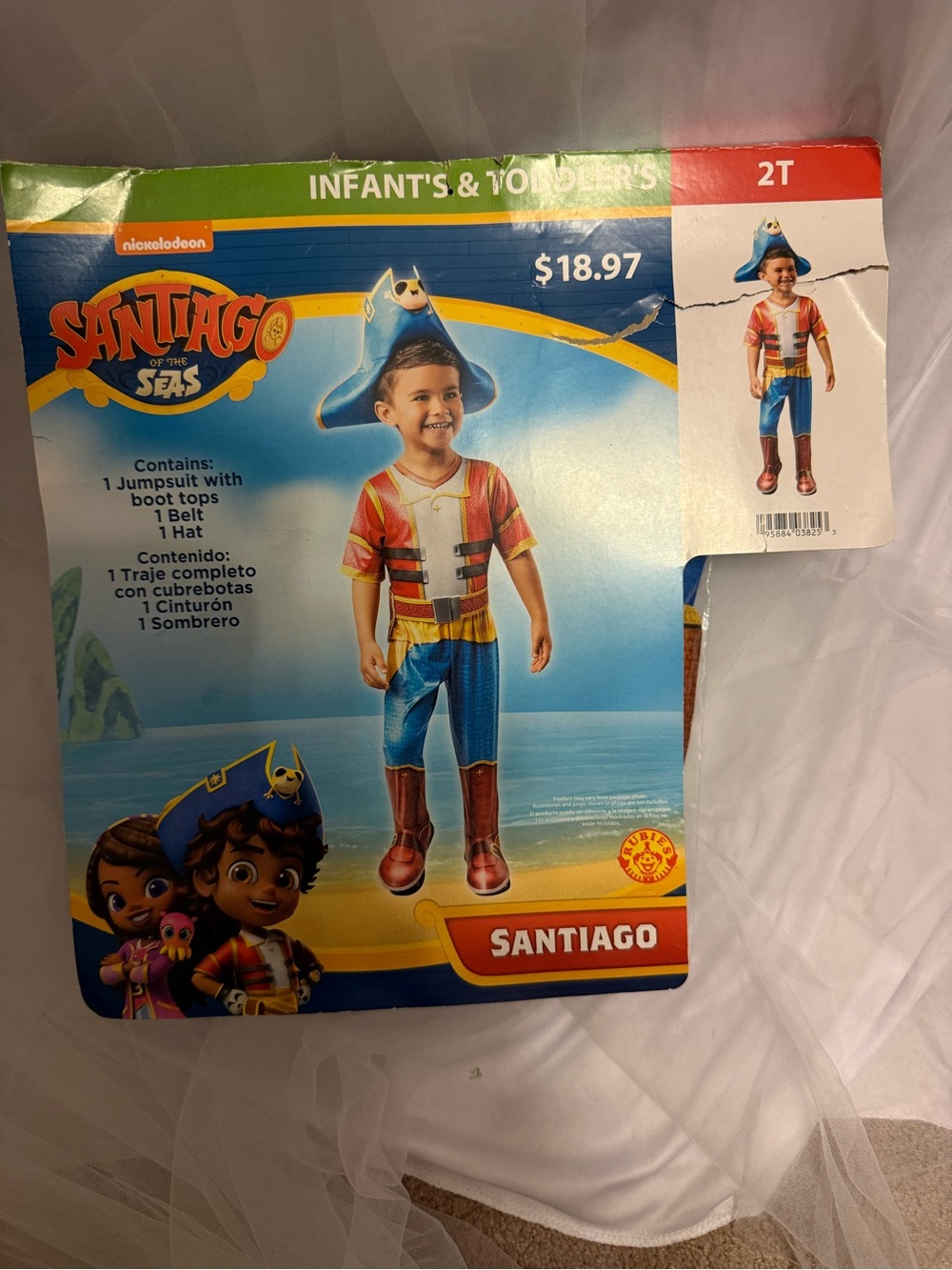 New Santiago of the Seas Boys Pirate Costume 2T - Blue, Red, Brown